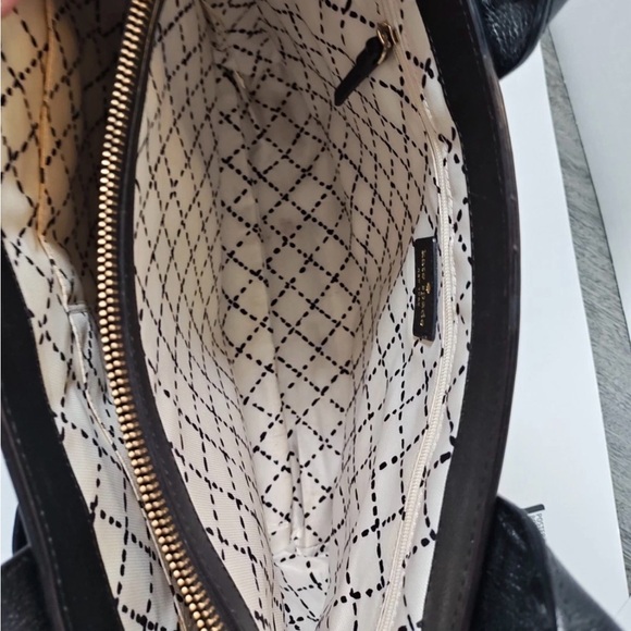 Kate Spade New York Quinn Villabella Black Leather Bow Tote Bag Purse Pebbled - Picture 9 of 11